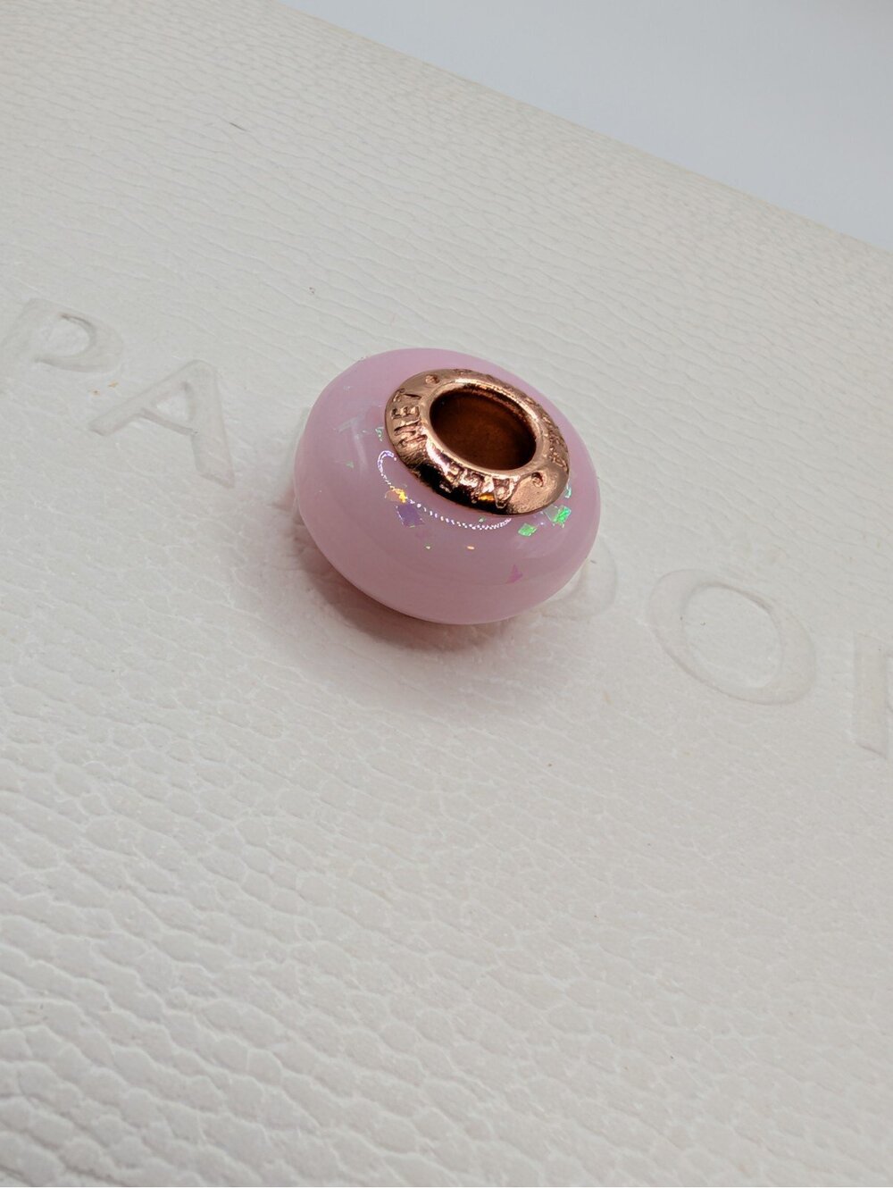 Pandora s925 ale silver charm pendant glass murano bead